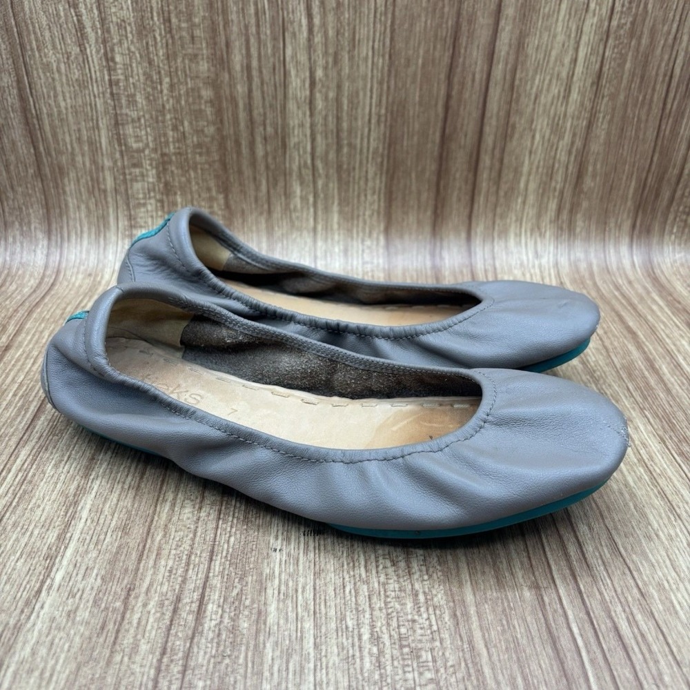 Tieks Ballet Flats Womens 7 Tan Leather Foldable Split Sole Shoes